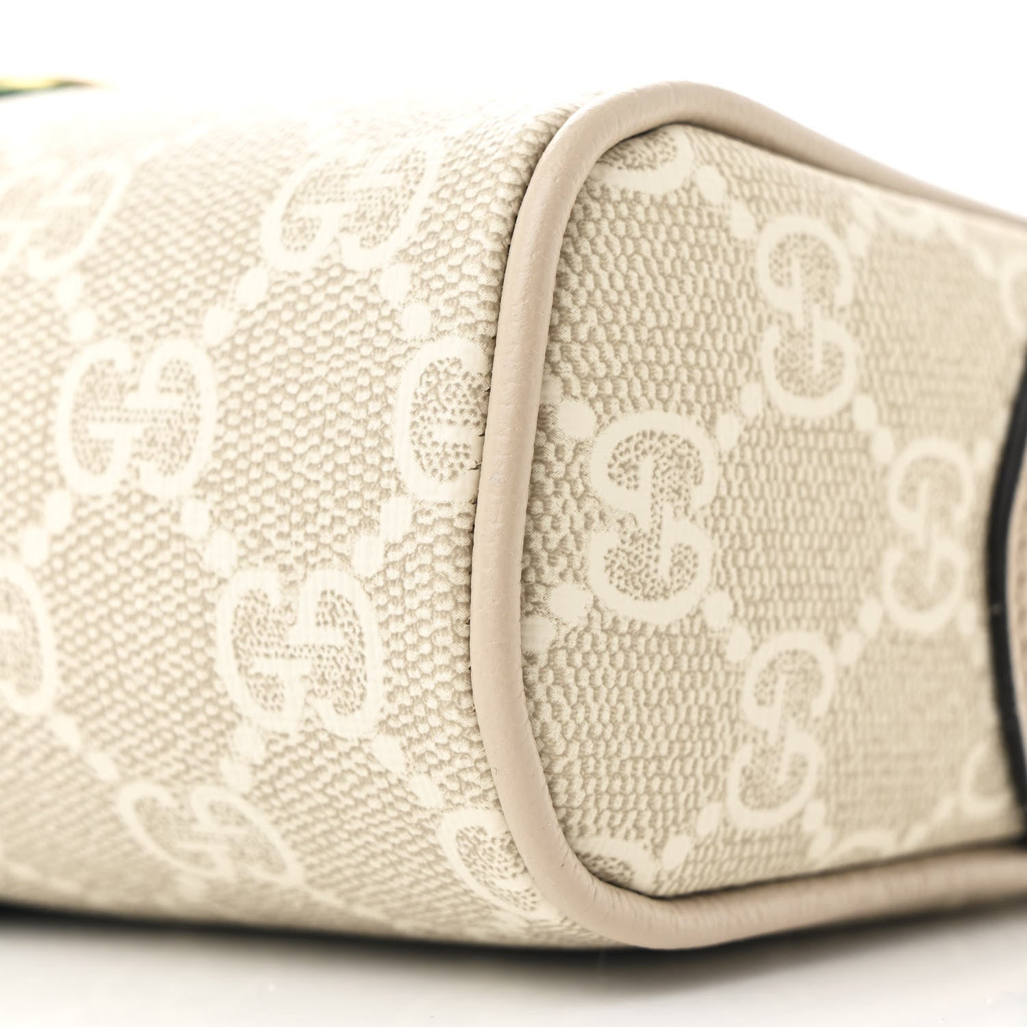 Gucci GG Supreme Monogram Textured Dollar Calfskin Mini Ophidia Shoulder Bag Beige Mystic White Oatmeal 10 of 12