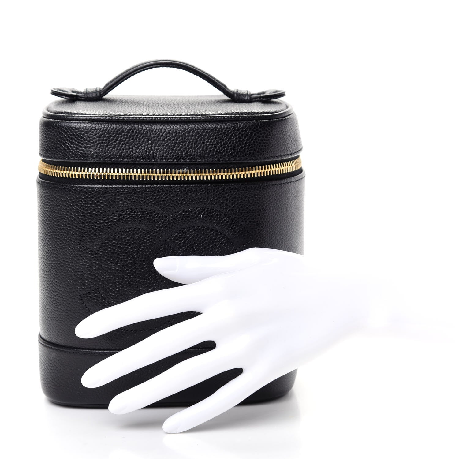Chanel Caviar Vanity Cosmetic Case Black 2 of 8