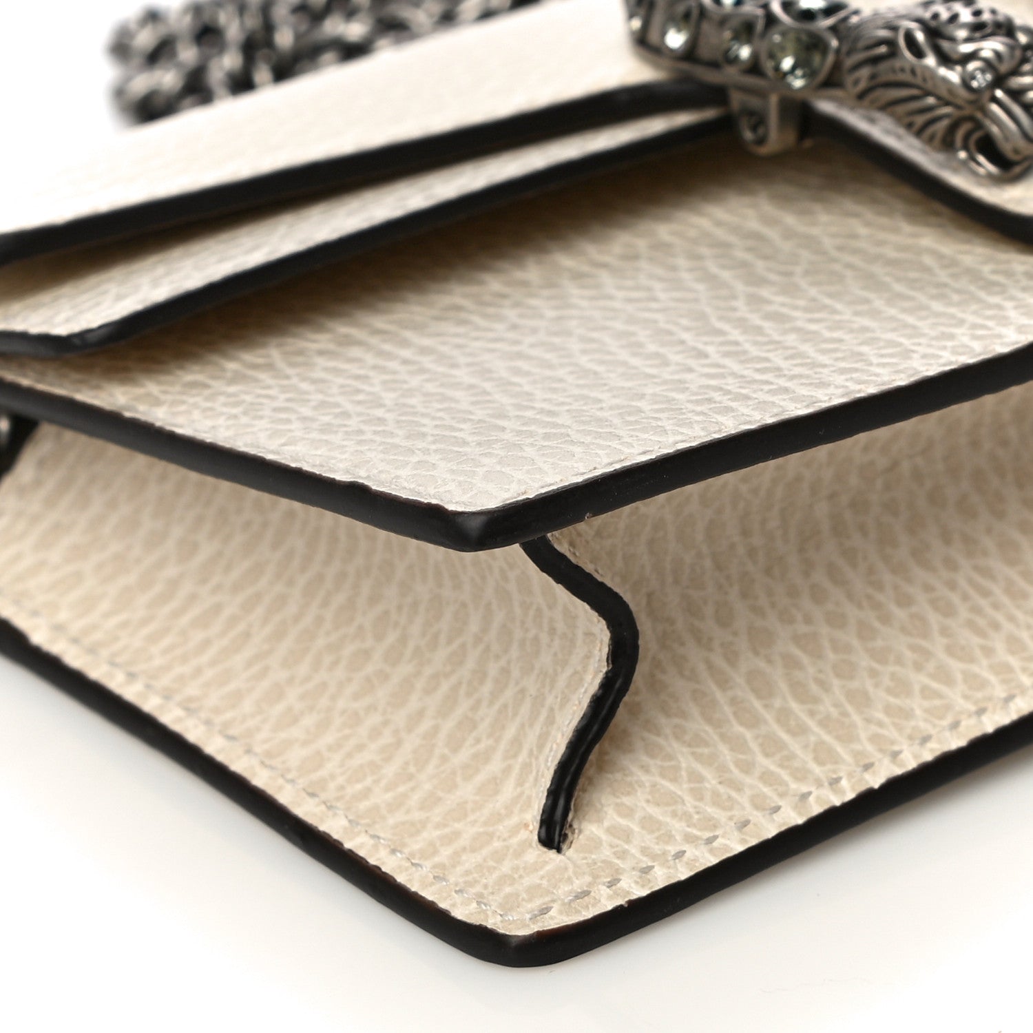 Gucci Dollar Calfskin Crystal Super Mini Dionysus Shoulder Bag Mystic White Black Diamond 5 of 13