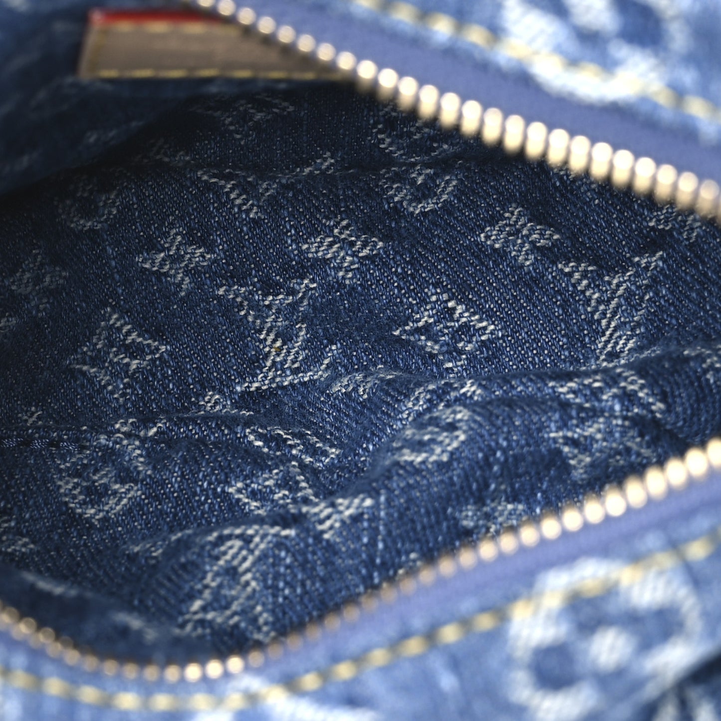 Monogram Denim Pochette Valley Blue