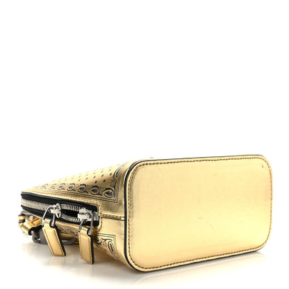 Gucci X SEGA Calfskin GUCCY Stars Mini Dome Shoulder Bag Gold 4 of 9