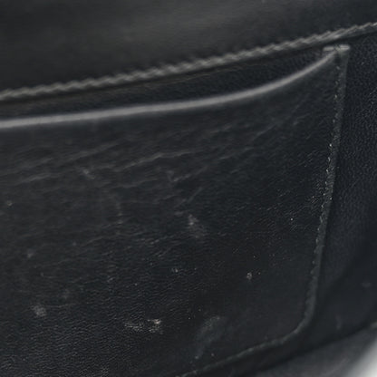 Prada Saffiano Cuir Calfskin Monochrome Envelope Wallet on Chain Shoulder Bag Black 10 of 16