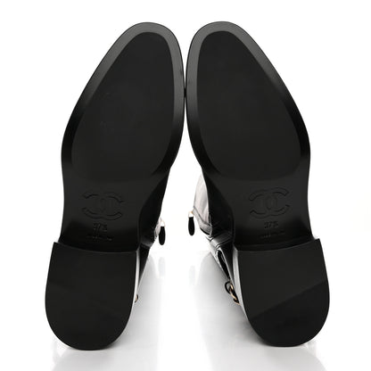 Chanel Calfskin Chain HIgh Boots 37.5 Black 5 of 13