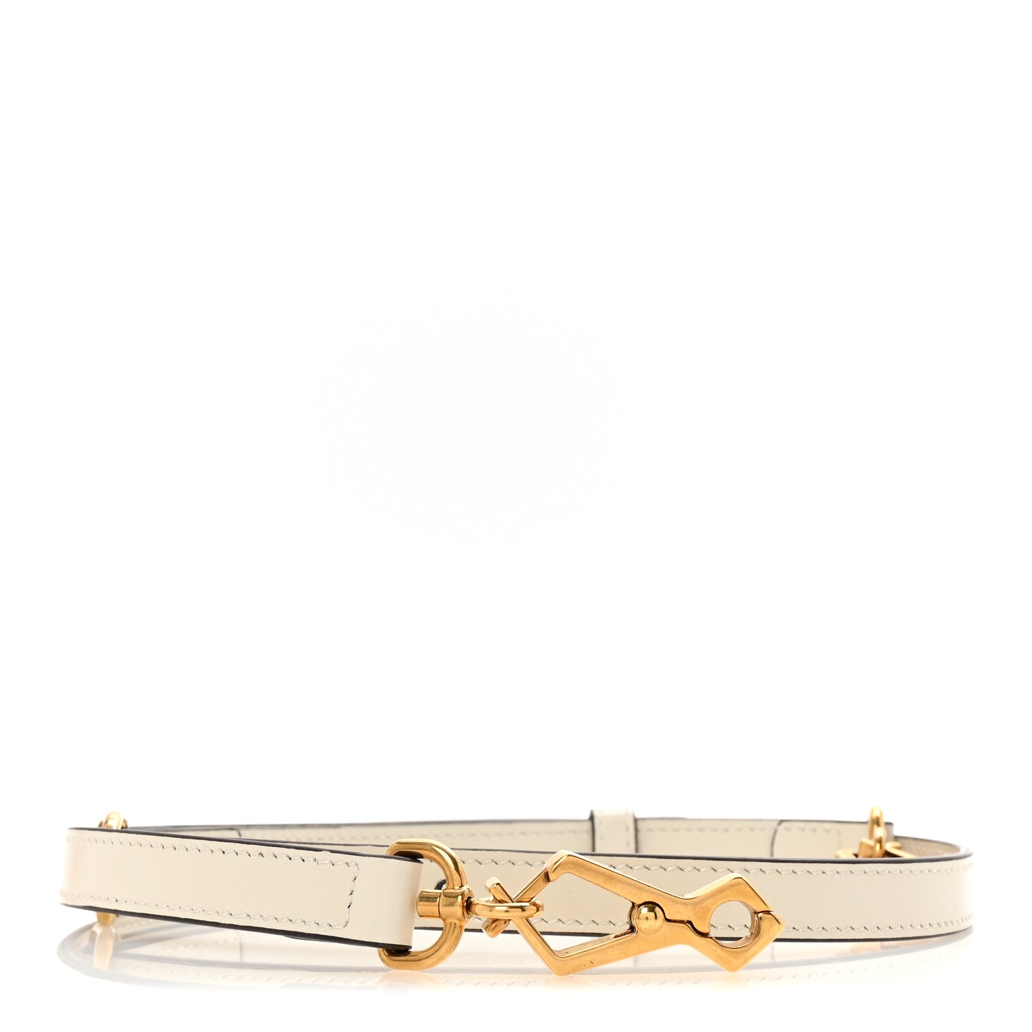 Gucci Calfskin 25mm Adjustable Shoulder Strap White 1 of 4