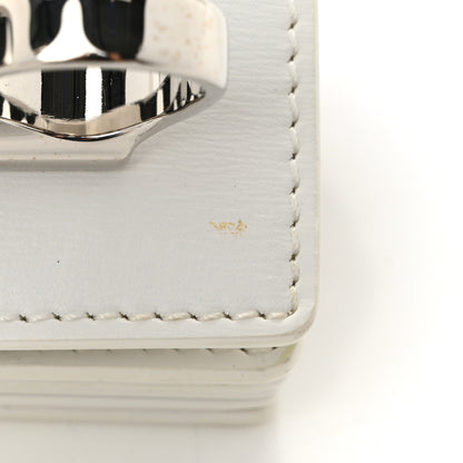 Alexander McQueen Smooth Calfskin Micro The Four Ring Knuckle Chain Shoulder Bag White 10 of 10