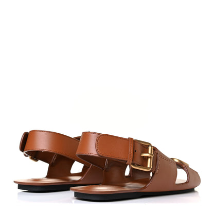 Gucci Calfskin Mens GG Marmont Slingback Sandals 9 Bright Cuir 3 of 6