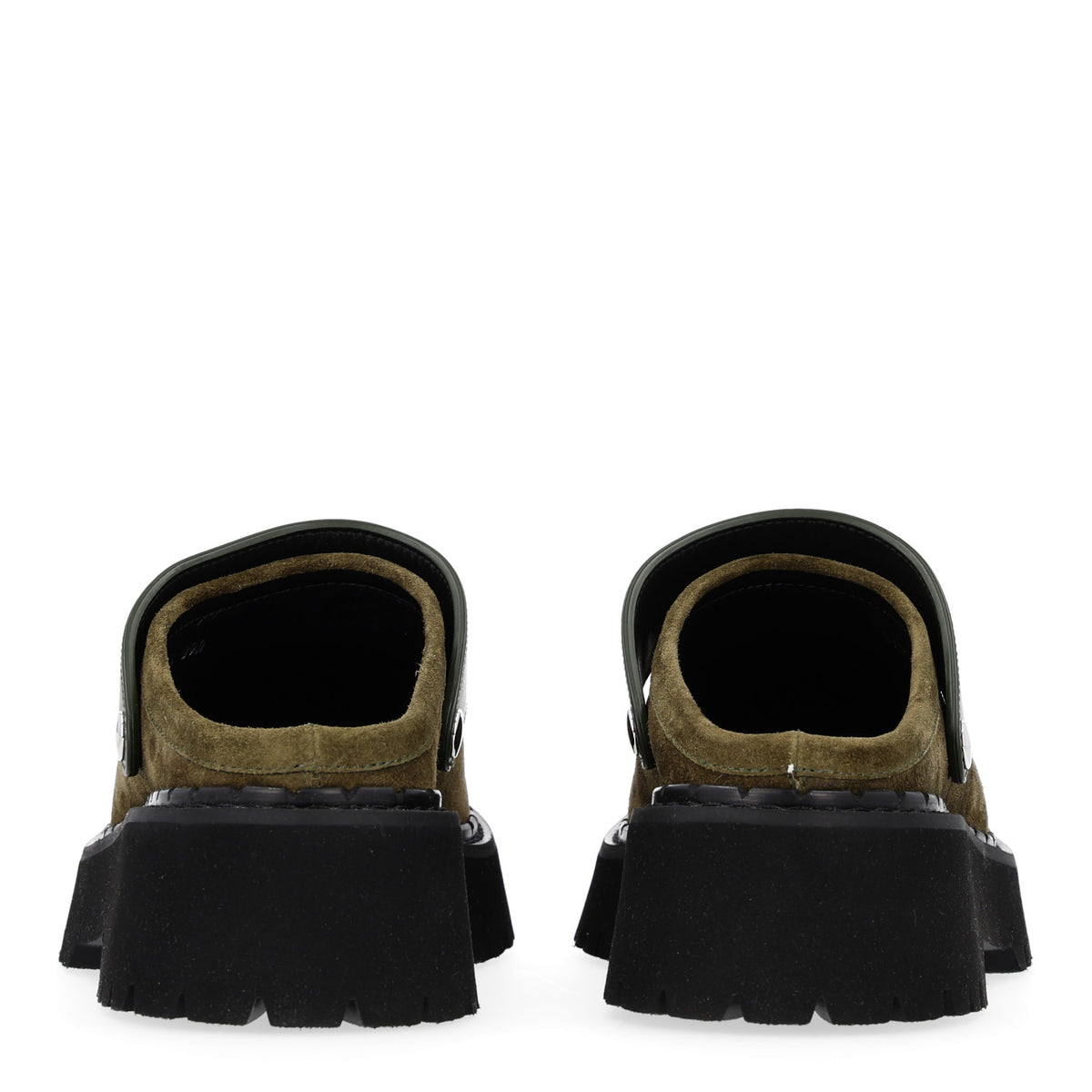 Gucci Suede Womens Horsebit Platform Mules 38.5 Dark Green 6 of 11
