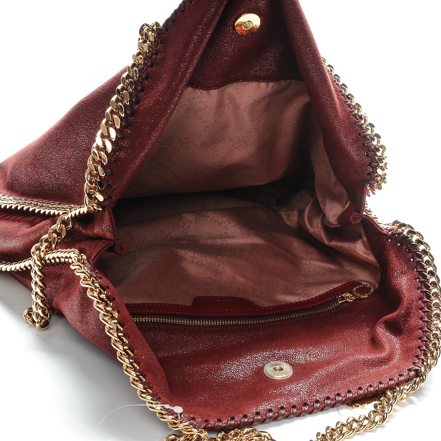 Stella McCartney Faux Leather Small Shaggy Deer Falabella Plum 5 of 8