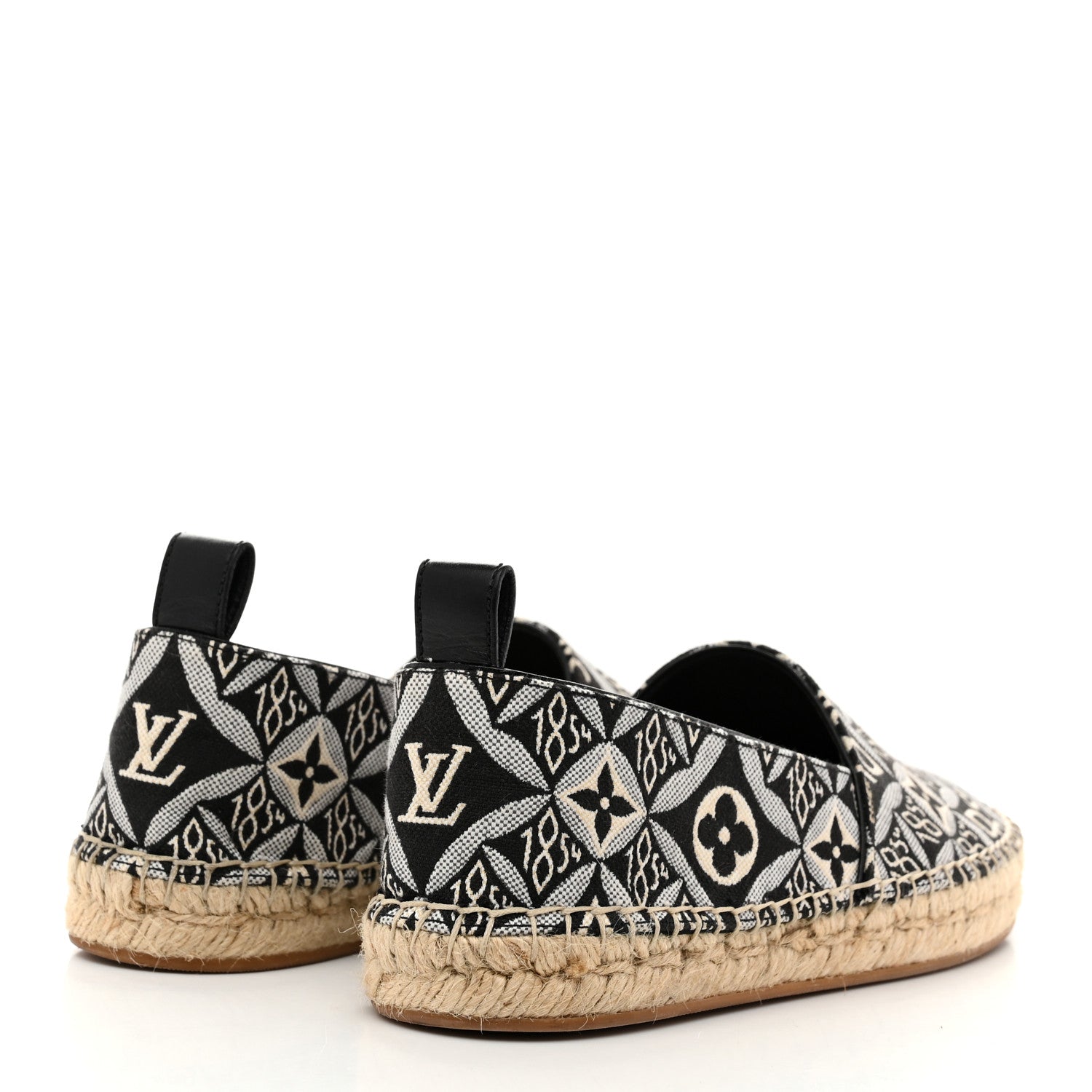 Louis Vuitton Jacquard Since 1854 Starboard Espadrille Flats 35 Grey 5 of 10