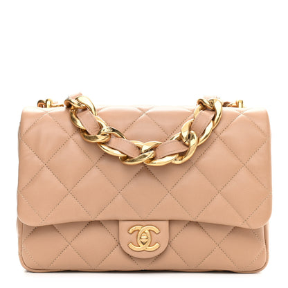 Chanel Lambskin Quilted Large CC Funky Town Flap Beige 1 of 12