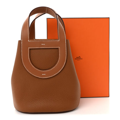Hermes Taurillon Clemence Swift In-The-Loop 18 Bag Gold 11 of 11