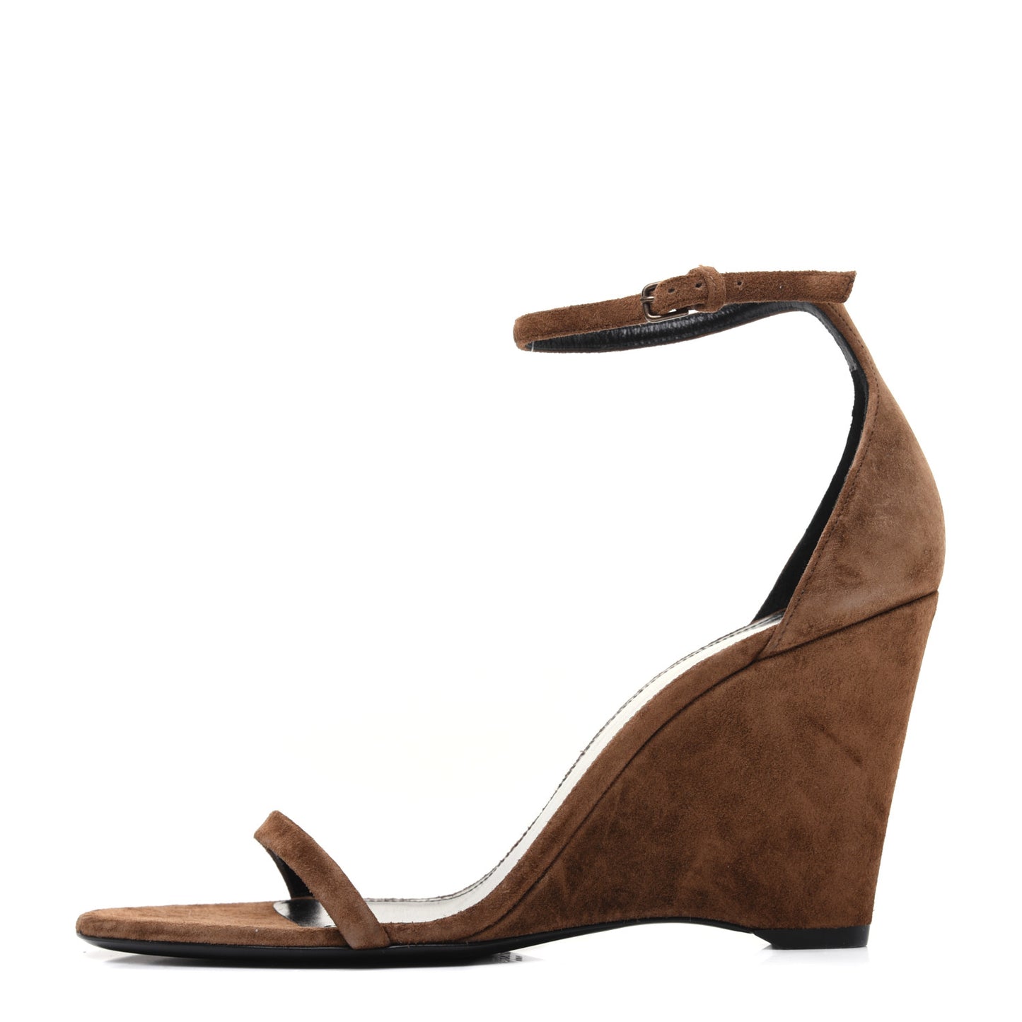 Suede Lila Wedge Sandals 37.5 Brown