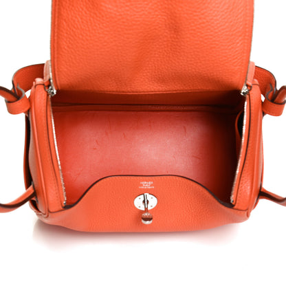 Hermes Taurillon Clemence Lindy 26 Orange 5 of 12