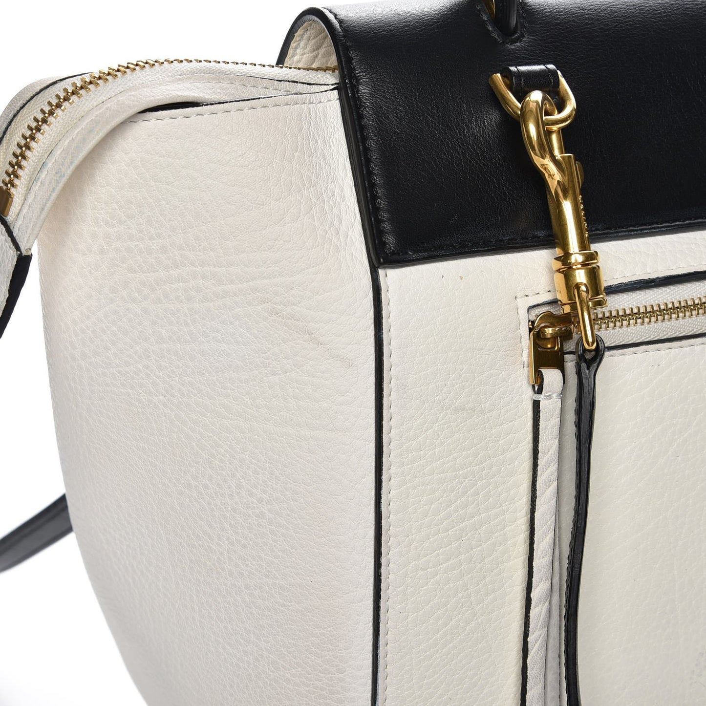Elephant Calfskin Mini Belt Bag White