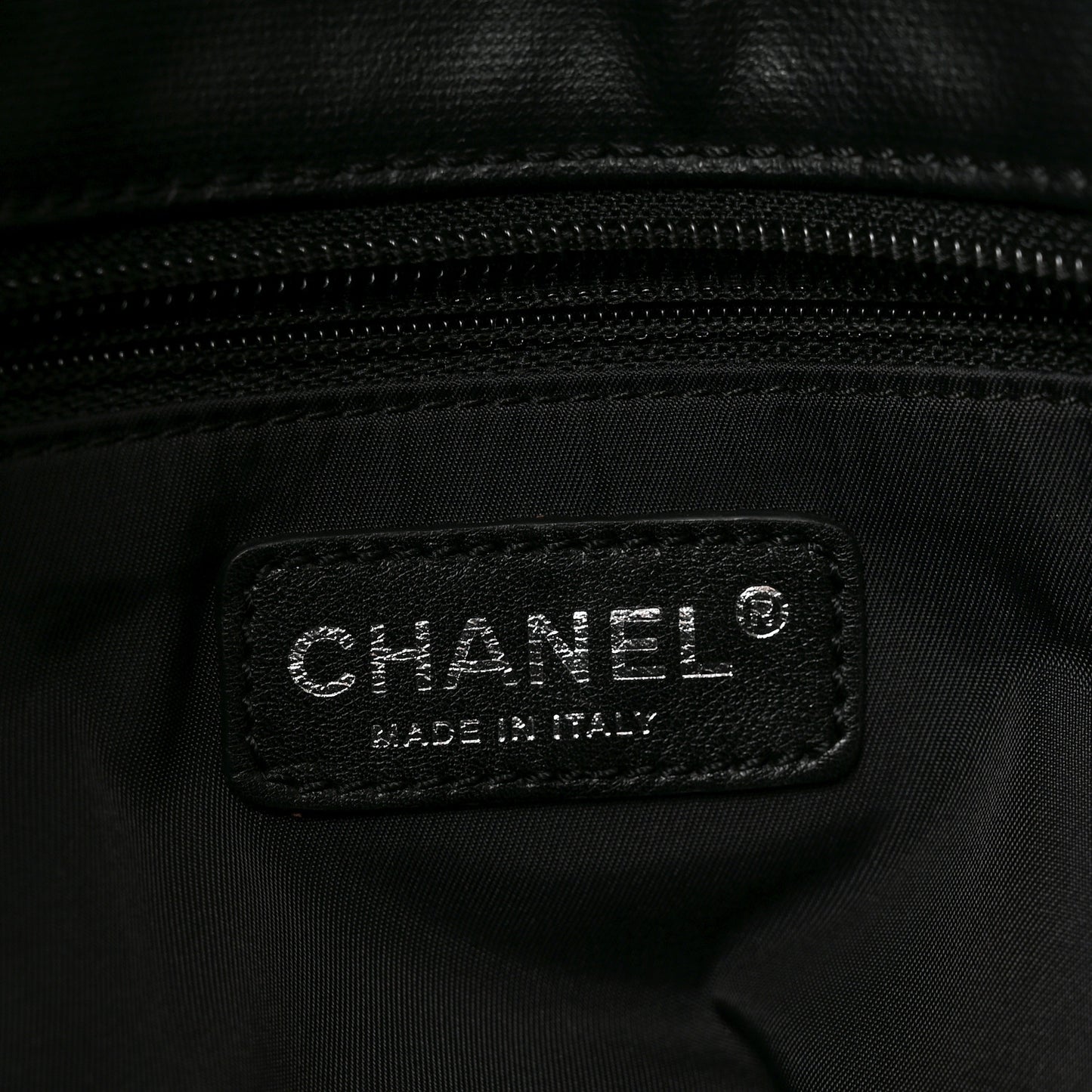 Coated Canvas Quilted Large Paris Biarritz Tote Black
