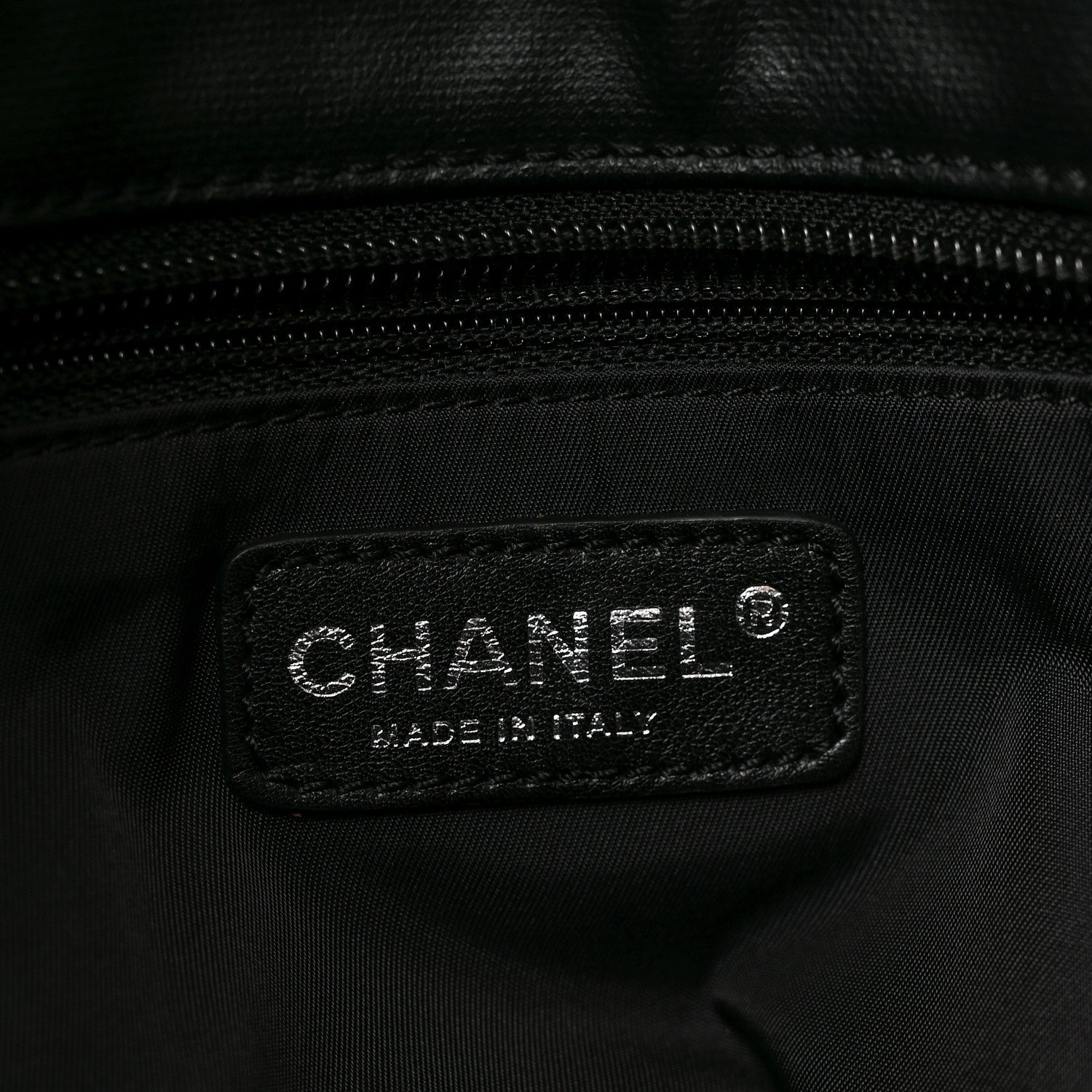 Chanel Coated Canvas Quilted Large Paris Biarritz Tote Black 6 of 10