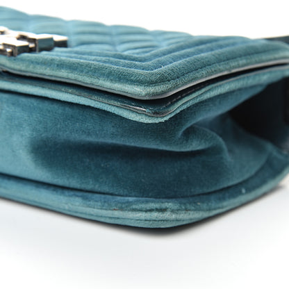 Chanel Velvet Quilted Small Boy Flap Turquoise 9 of 18