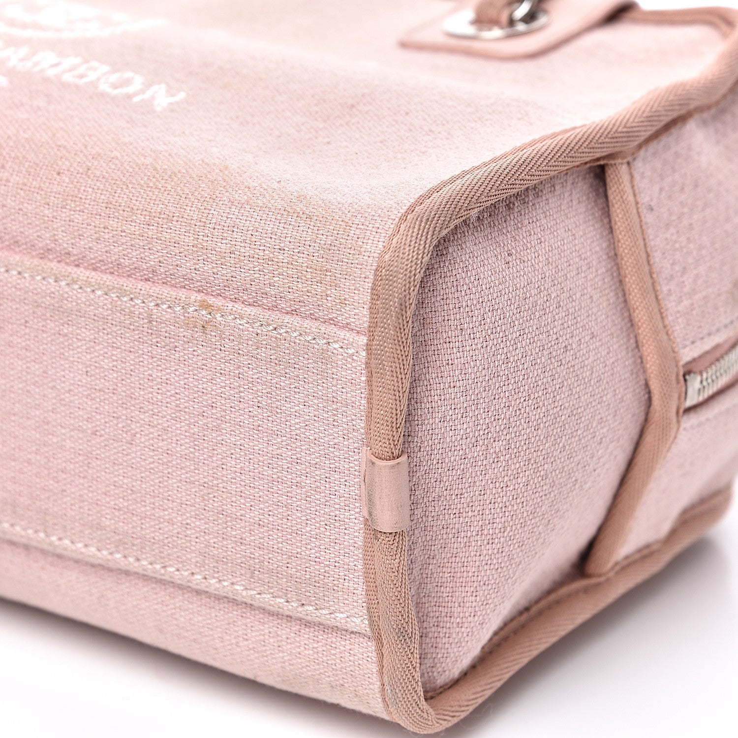 Chanel Canvas Deauville Small Bowling Bag Light Pink 8 of 17