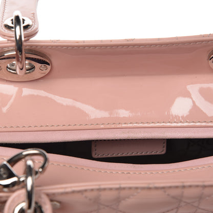 Christian Dior Patent Cannage Medium Lady Dior Rose Clair 9 of 18