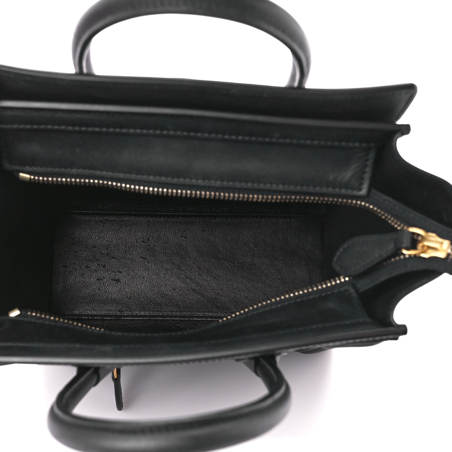 Celine Smooth Calfskin Nano Luggage Black 5 of 11