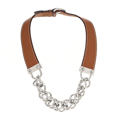 Hermes Swift Gourmette Equestre Necklace PM Gold 3 of 6