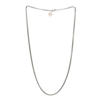 David Yurman Sterling Silver 14K Yellow Gold 2.7mm Small Box Chain Necklace 18" 3 of 4