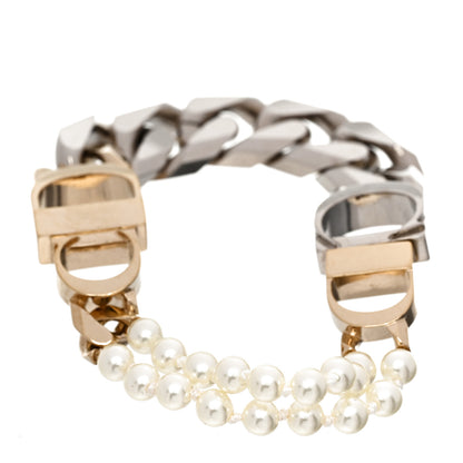 Christian Dior Metal Pearl CD Bracelet Gold Silver 3 of 6