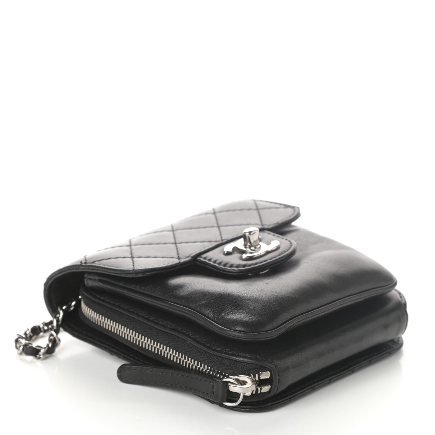 Chanel Lambskin Quilted Mini Crossbody Flap Black 4 of 9