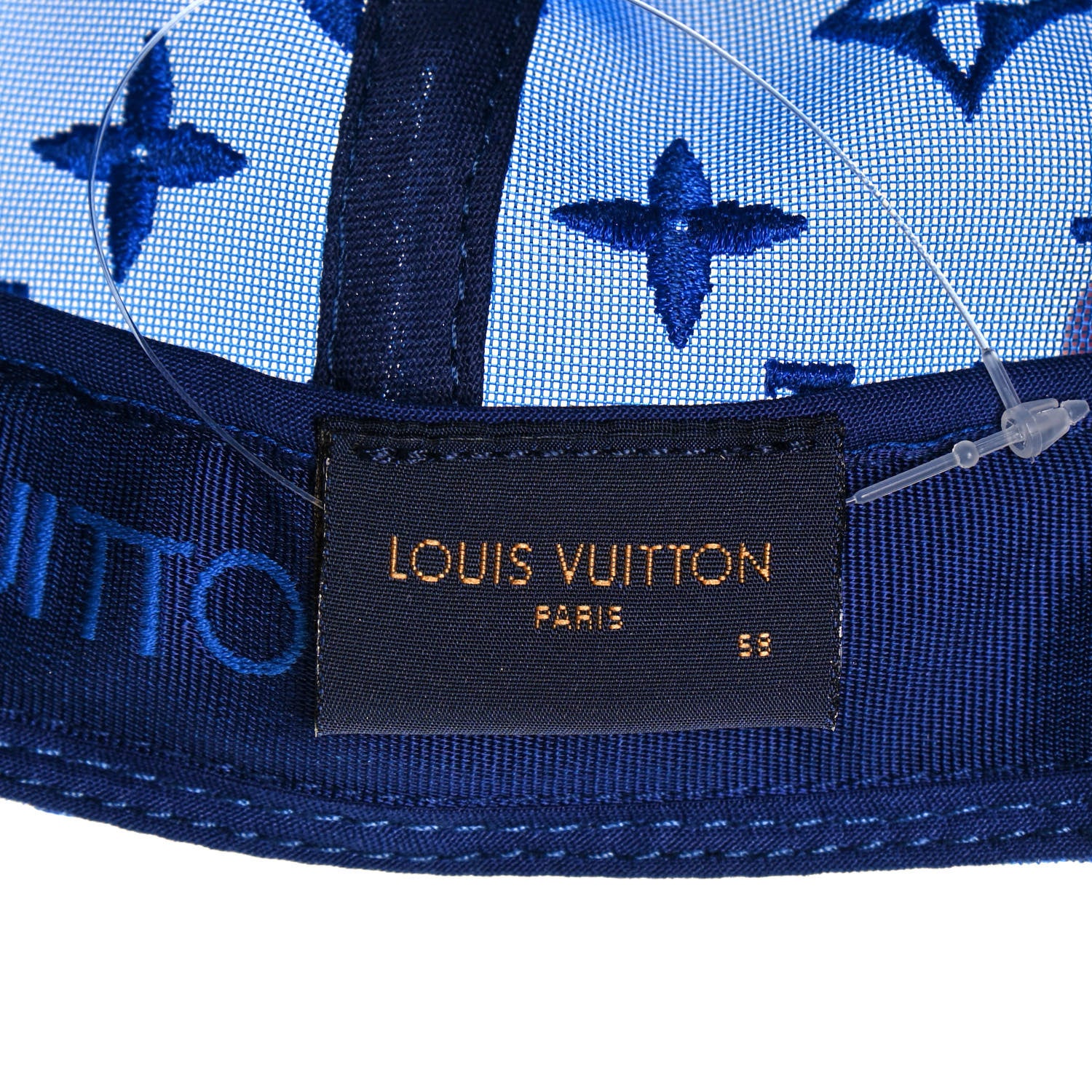 Louis Vuitton Mesh Embroidered Everyday LV Cap 58 Blue 7 of 8