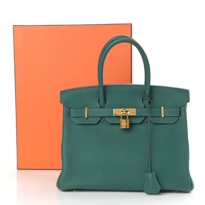 Hermes Togo Birkin 30 Malachite 14 of 14