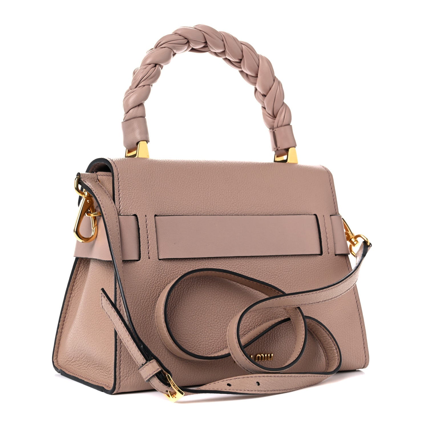 Miu Miu Goatskin Madras Click Top Handle Cammeo 3 of 8