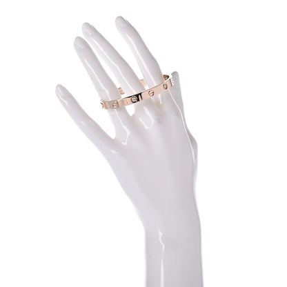 Cartier 18K Pink Gold 4 Diamond LOVE Bracelet 16 2 of 6