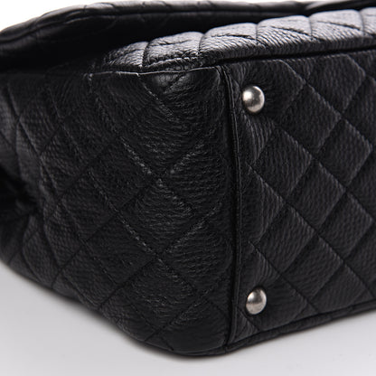 Chanel Calfskin Quilted XXL Travel Flap Bag Black 7 of 10