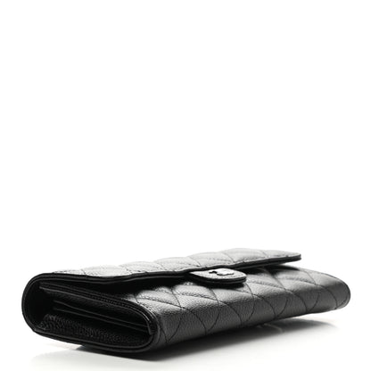 Chanel Caviar Quilted Large Gusset Flap Wallet Black 4 of 9