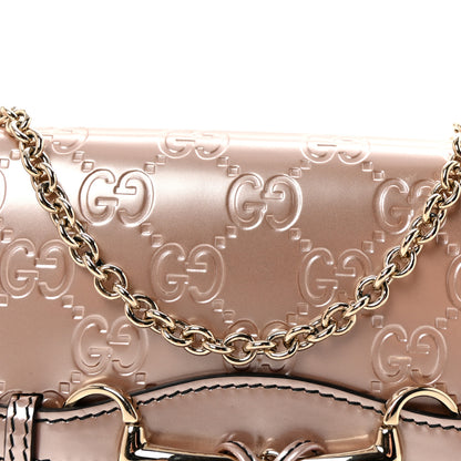 Gucci Shine Guccissima Emily Continental Chain Wallet Dark Cipria 8 of 10