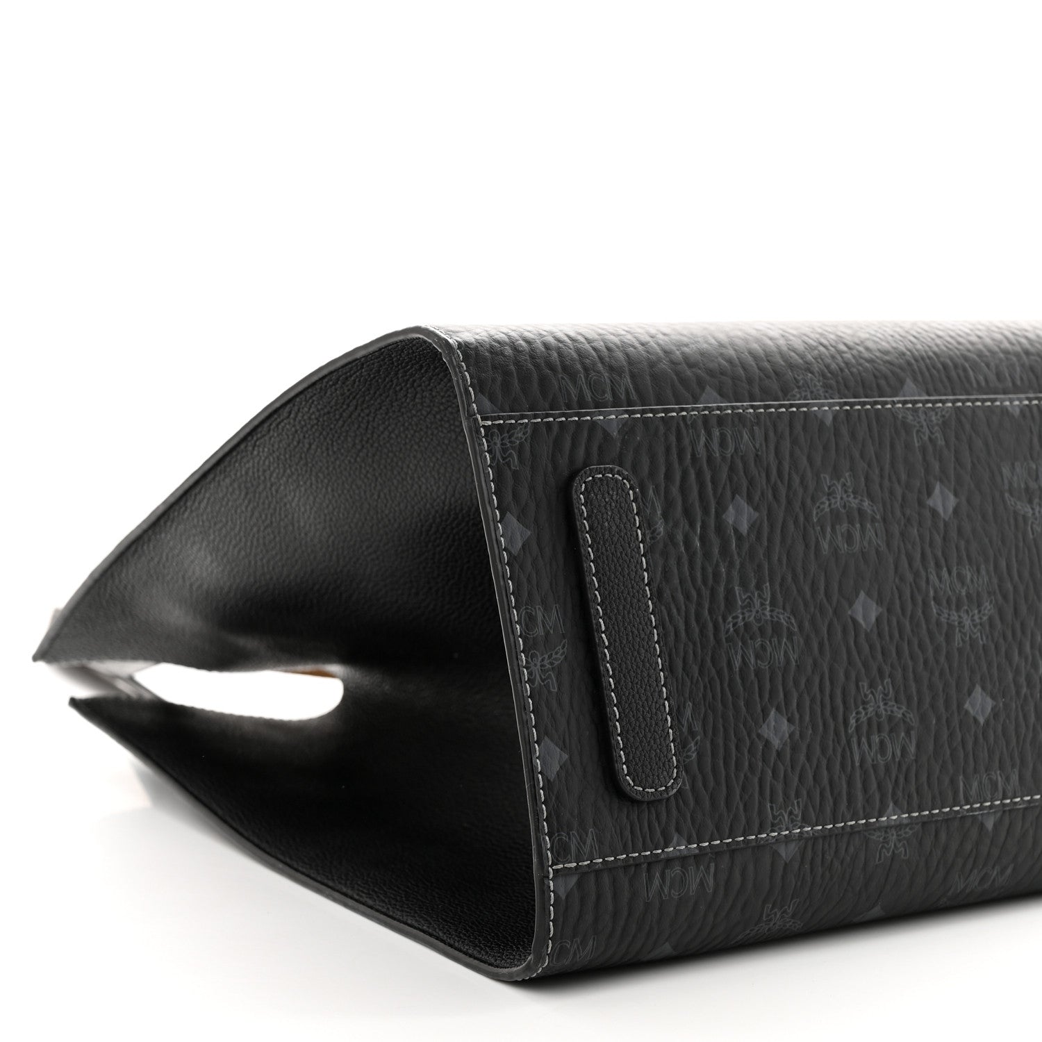 MCM Visetos Medium Luisa Shopper Tote Black 8 of 15