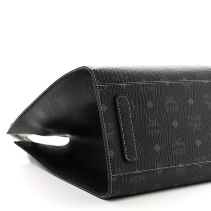 MCM Visetos Medium Luisa Shopper Tote Black 8 of 15