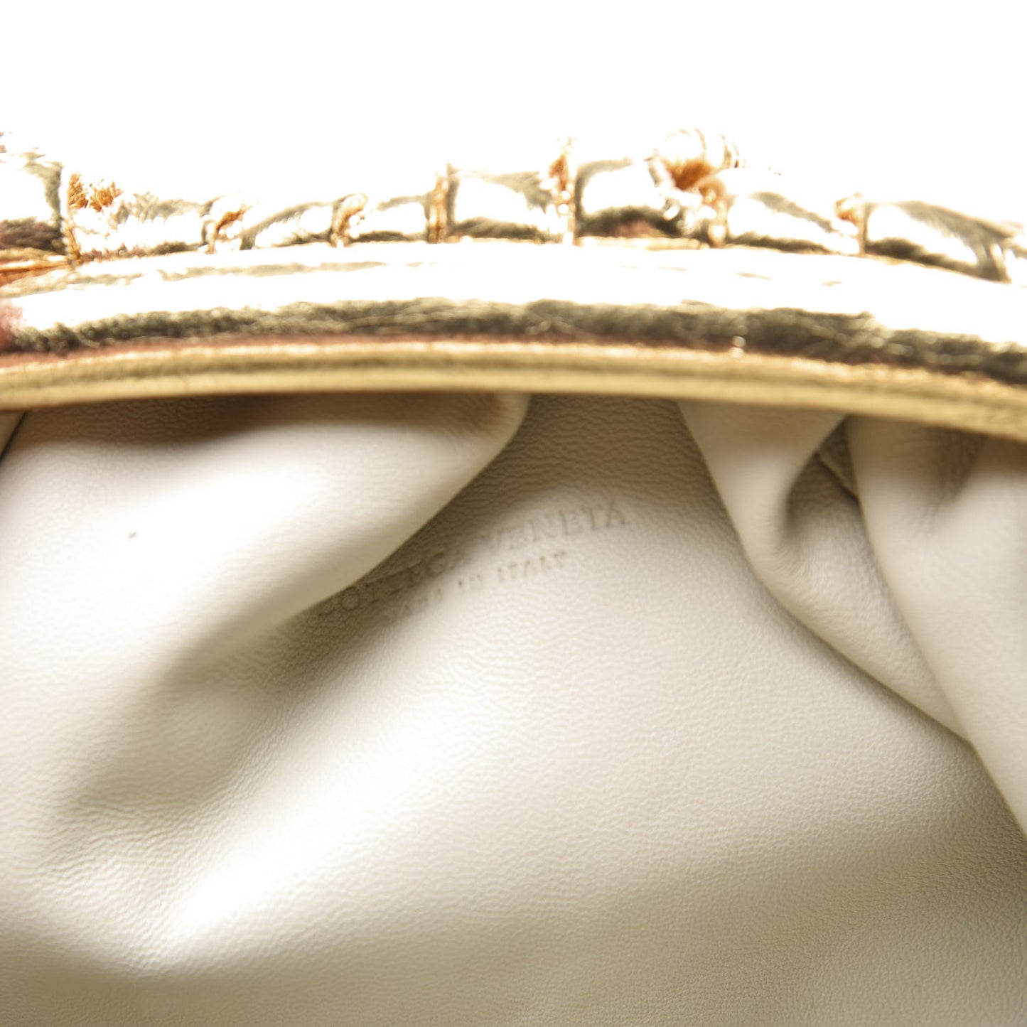 Metallic Crinkled Lambskin The Mini Pouch Oro
