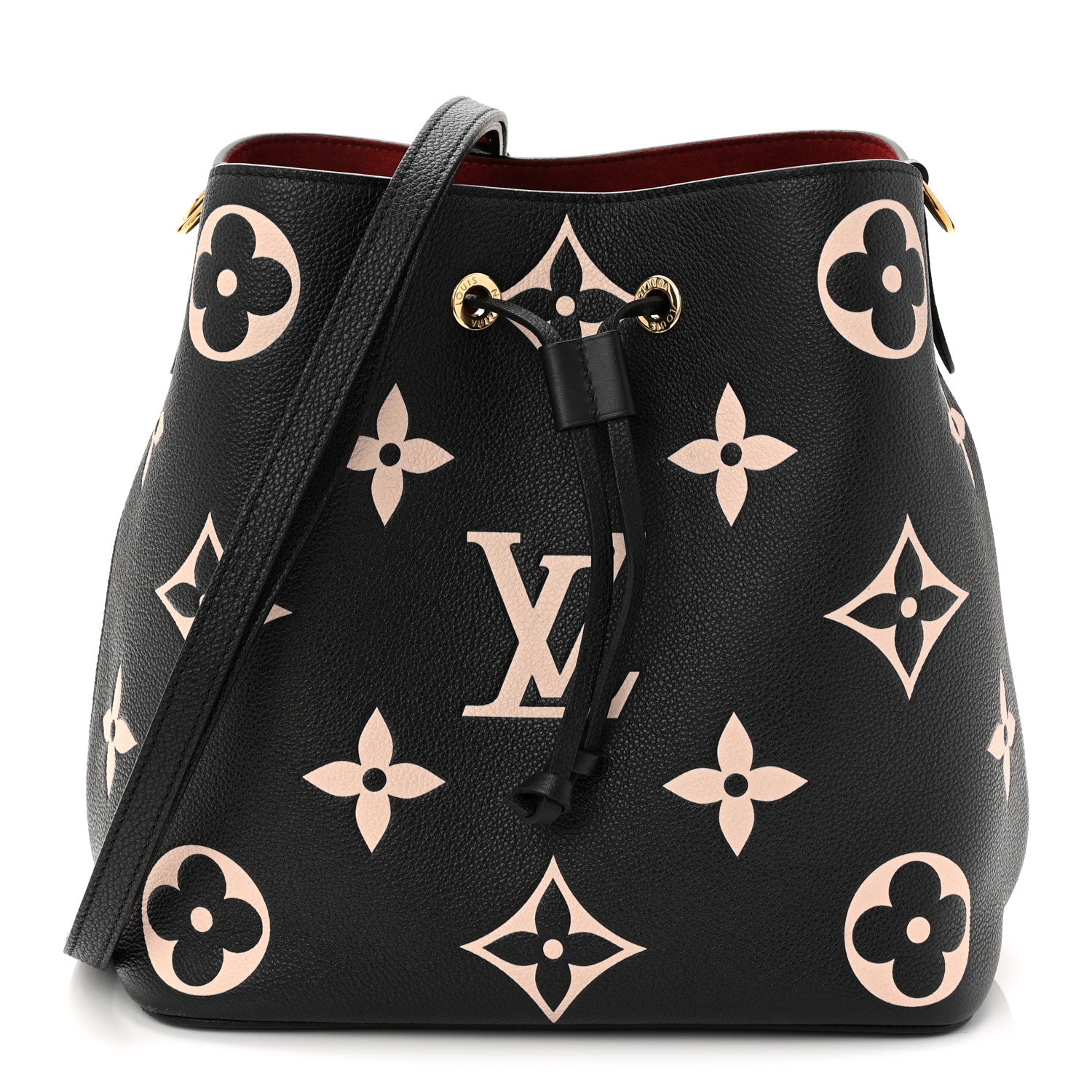 Louis Vuitton Empreinte Monogram Giant Neonoe MM Black Beige 1 of 11
