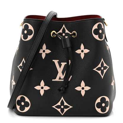 Louis Vuitton Empreinte Monogram Giant Neonoe MM Black Beige 1 of 11