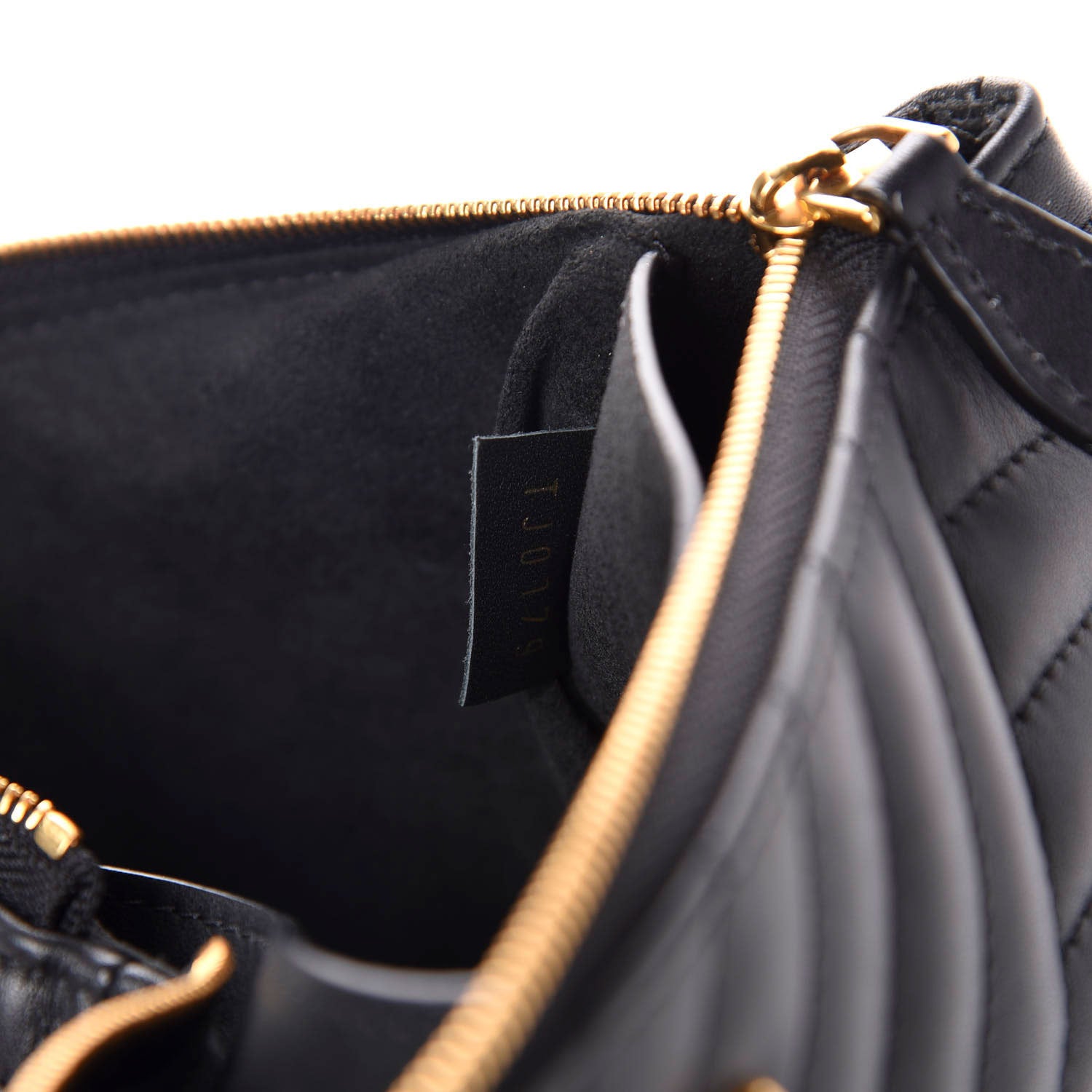 Louis Vuitton Calfskin New Wave Zipped Pochette Black 7 of 7
