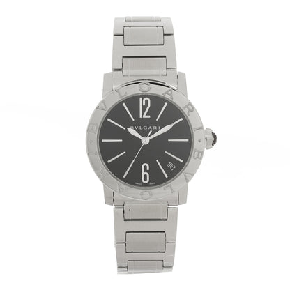 Bulgari Stainless Steel 33mm Automatic Watch Black 1 of 4