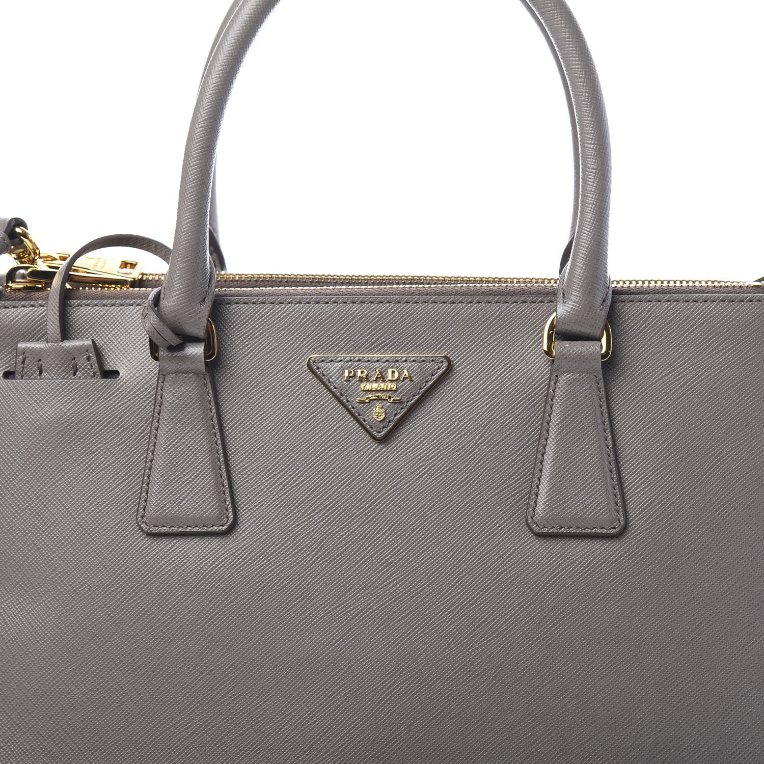 Prada Saffiano Small Galleria Double Zip Tote Argilla 9 of 10