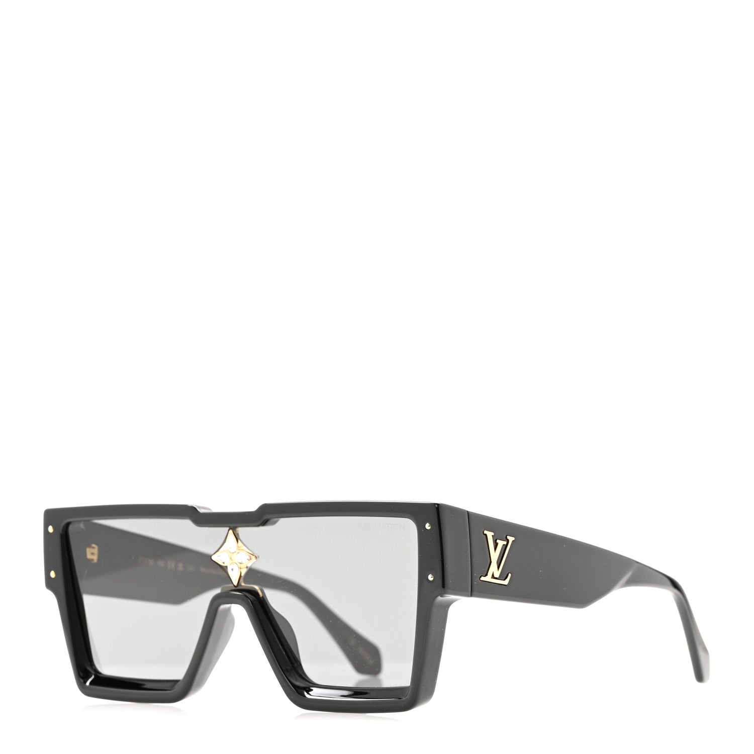 Louis Vuitton Acetate Swarovski Crystal Cyclone Sunglasses Z1578E Black 2 of 16