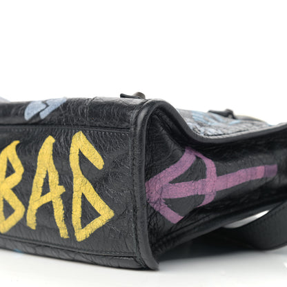 Balenciaga Agneau Graffiti All Over Classic Hardware S City Black Multicolor 9 of 9
