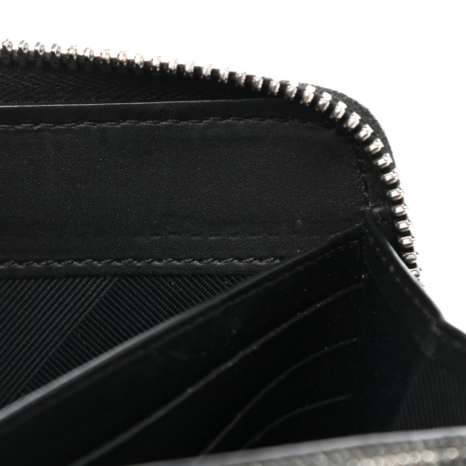 Burberry London Grainy Calfskin Renfrew Long Zip Around Wallet Black 5 of 11
