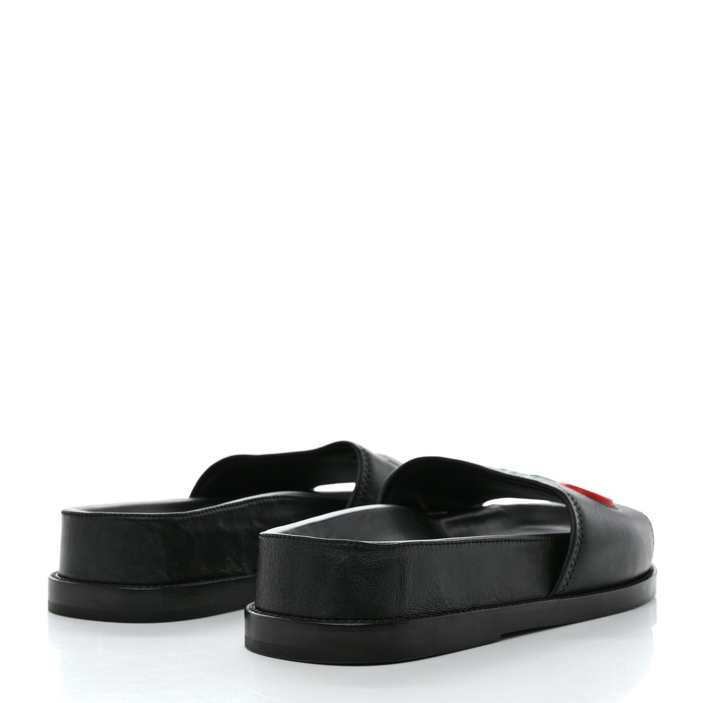 Lambskin Cha-Nel Mule Sandals 39 Black Multicolor
