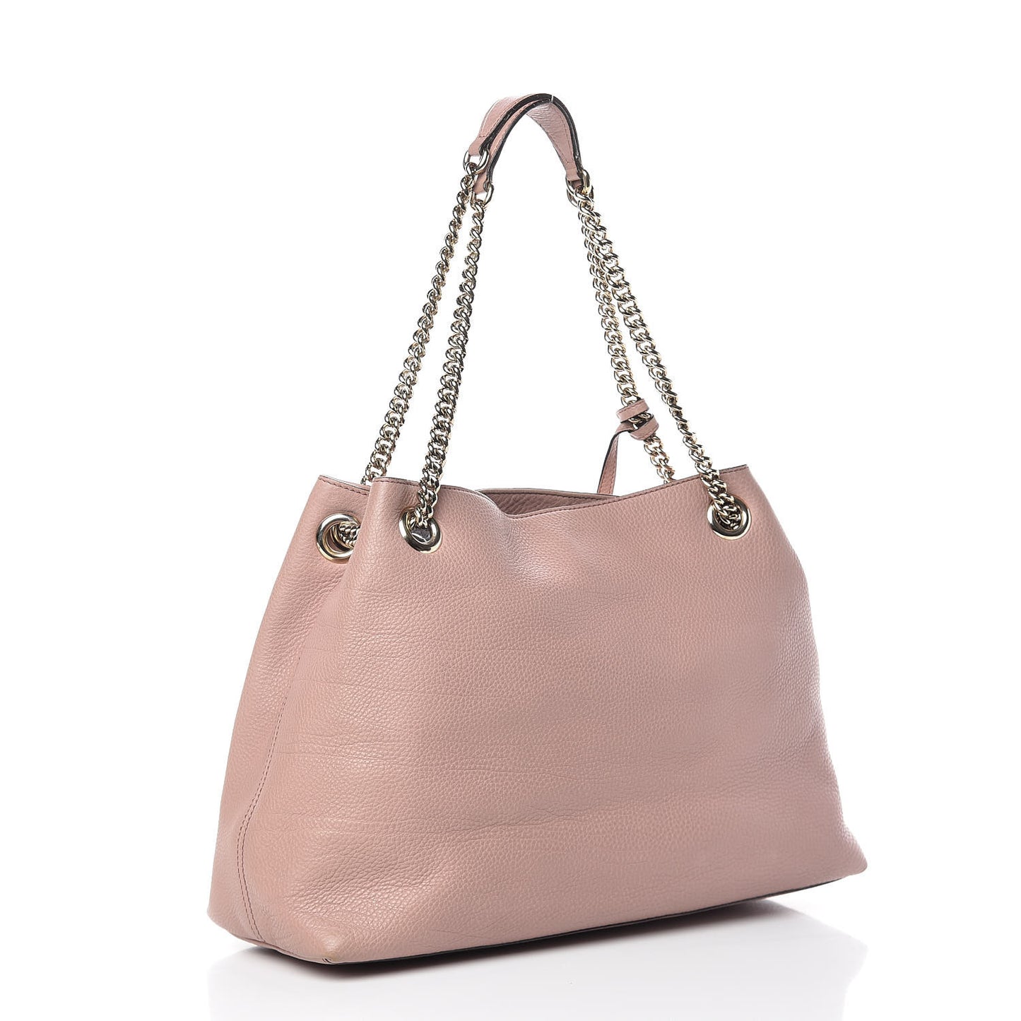 Pebbled Calfskin Medium Soho Chain Shoulder Bag Dark Cipria