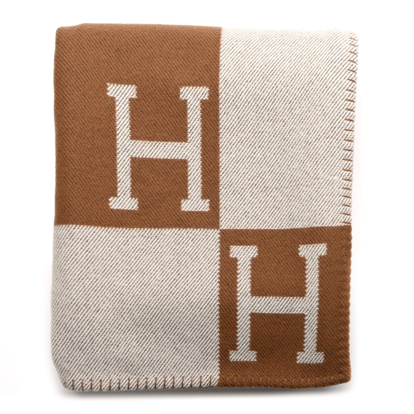 Wool Cashmere Avalon Blanket Ecru Camel