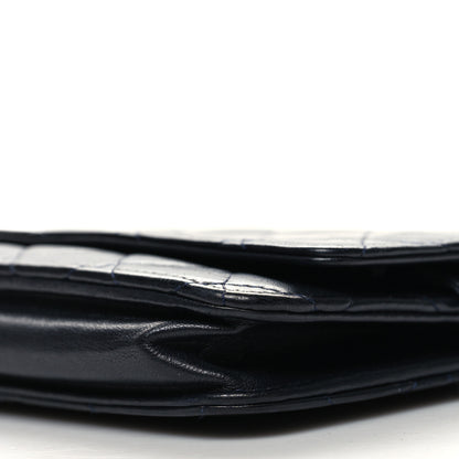 Chanel Lambskin Quilted Wallet On Chain WOC Navy Blue 10 of 11